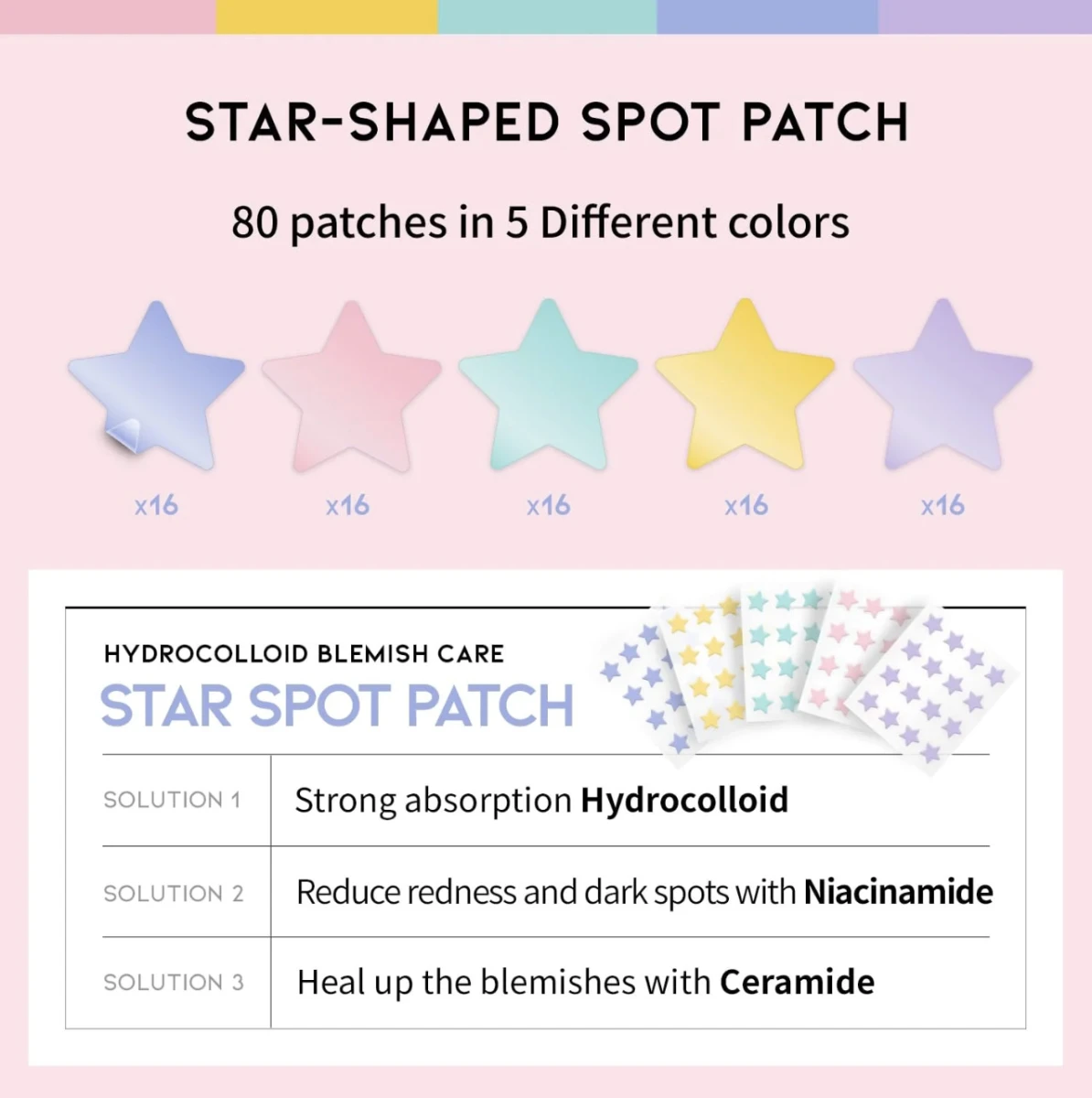 Star shaped spot patch