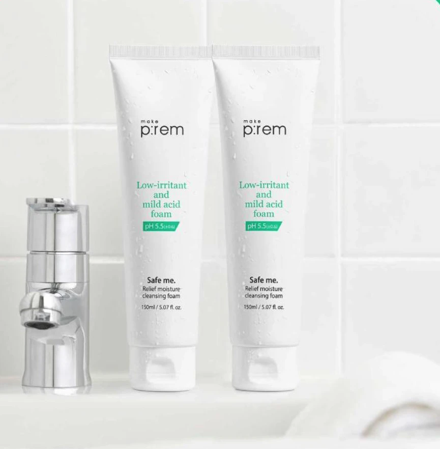 ‍make p:rem: Safe me. Relief moisture cleansing foam