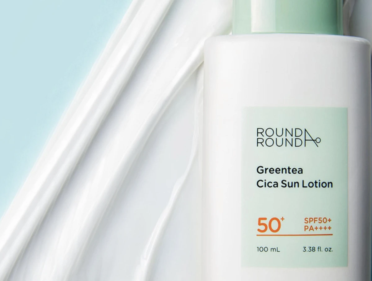 Round Around Green Tea CICA Sun Lotion