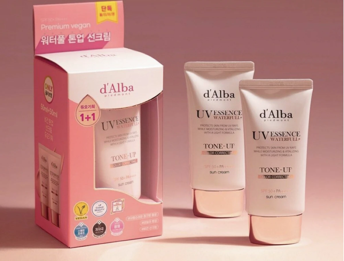 d'Alba Waterfull Tone-Up Sun Cream (Vegan)